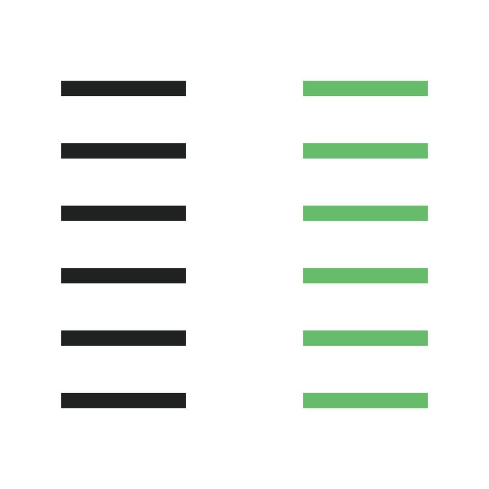 Columns Line Green and Black Icon vector