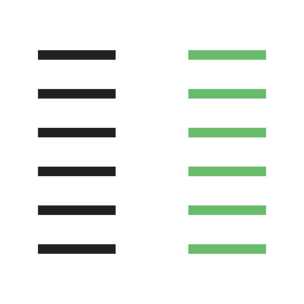 Columns Line Green and Black Icon vector