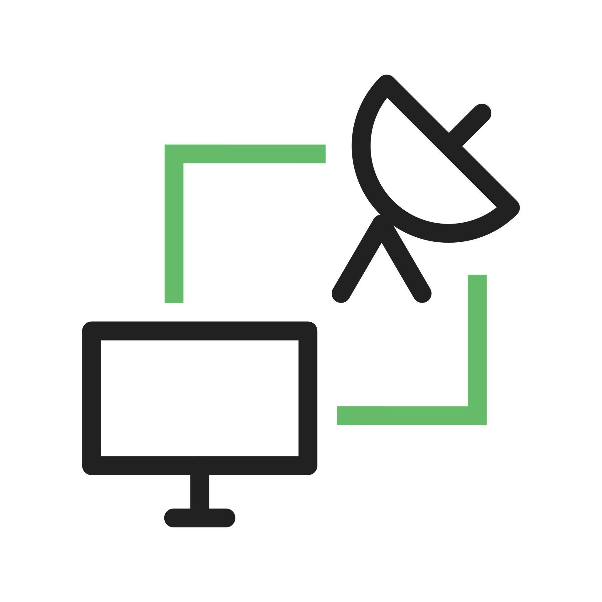 Satellite Connection Line Green and Black Icon 9702419 Vector Art at