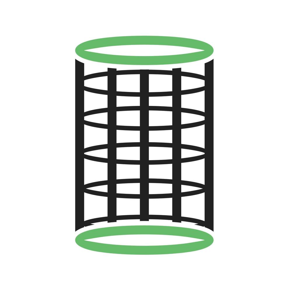 Rollers Line Green and Black Icon vector