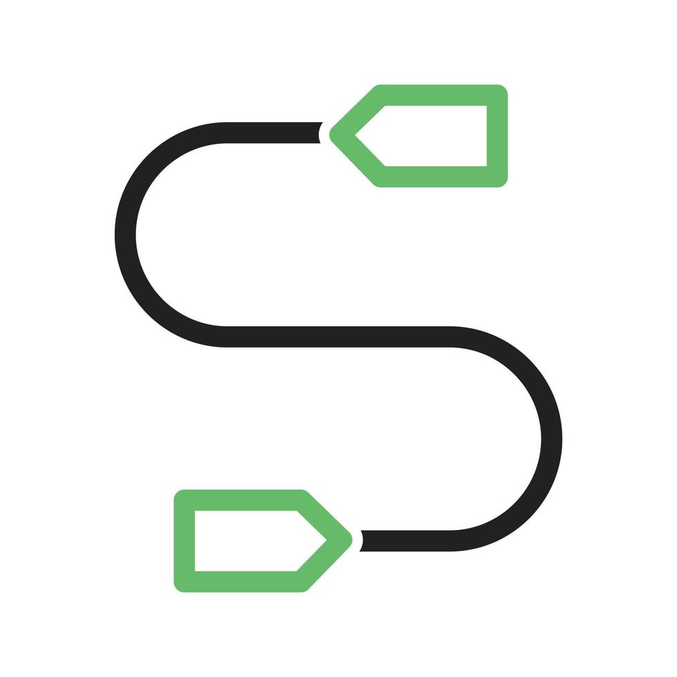 Connector Wire Line Green and Black Icon vector