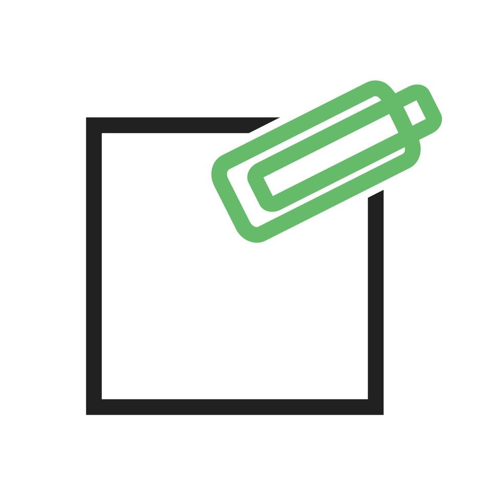 Attachment Line Green and Black Icon vector