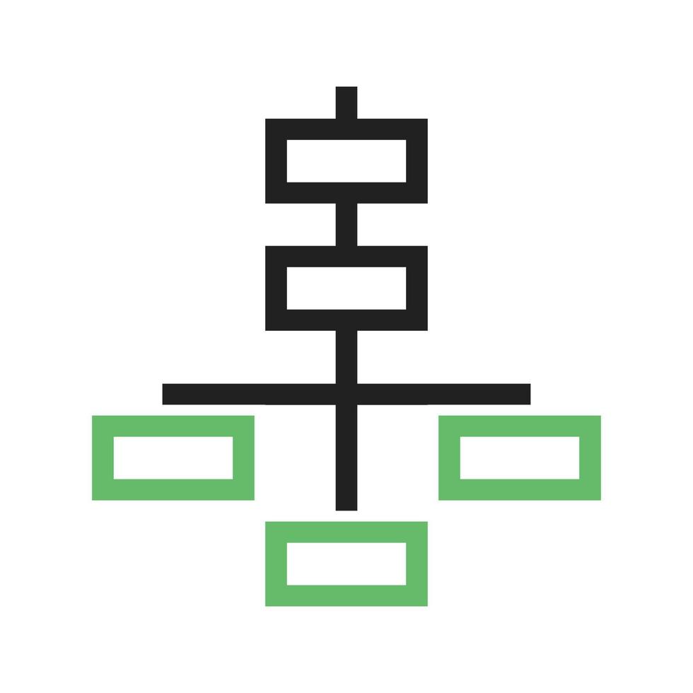Flowchart Line Green and Black Icon vector