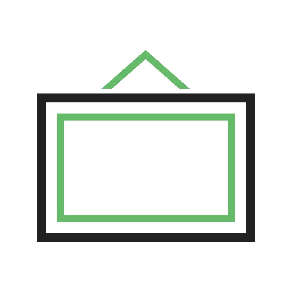 Notice Board Line Green and Black Icon vector