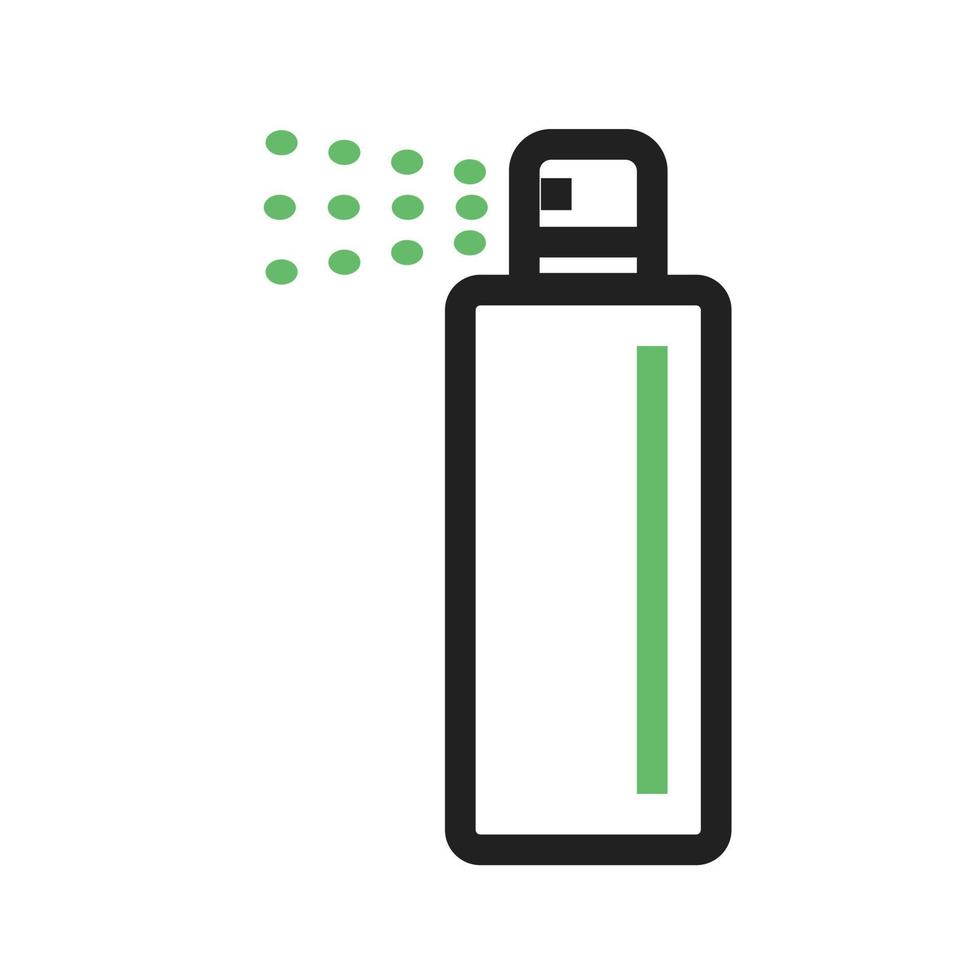 Spray Line Green and Black Icon vector