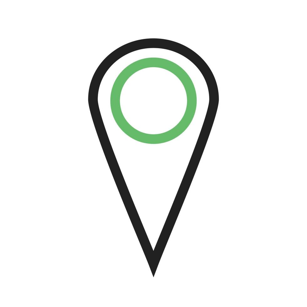 Location Tag Line Green and Black Icon vector