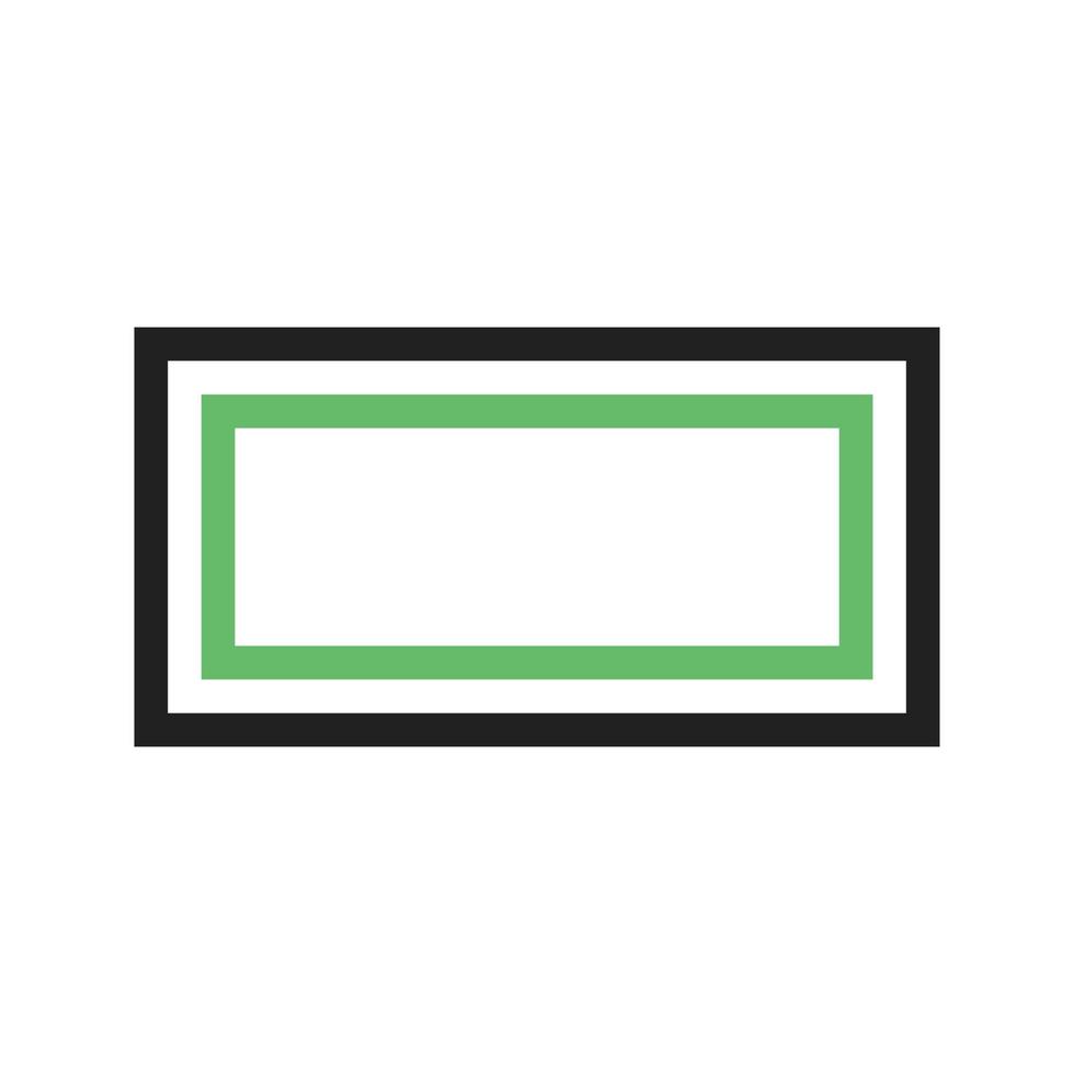 Rectangle Line Green and Black Icon vector