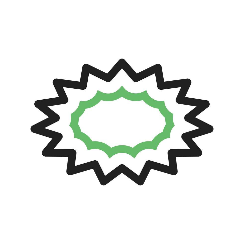 Explosion II Line Green and Black Icon vector