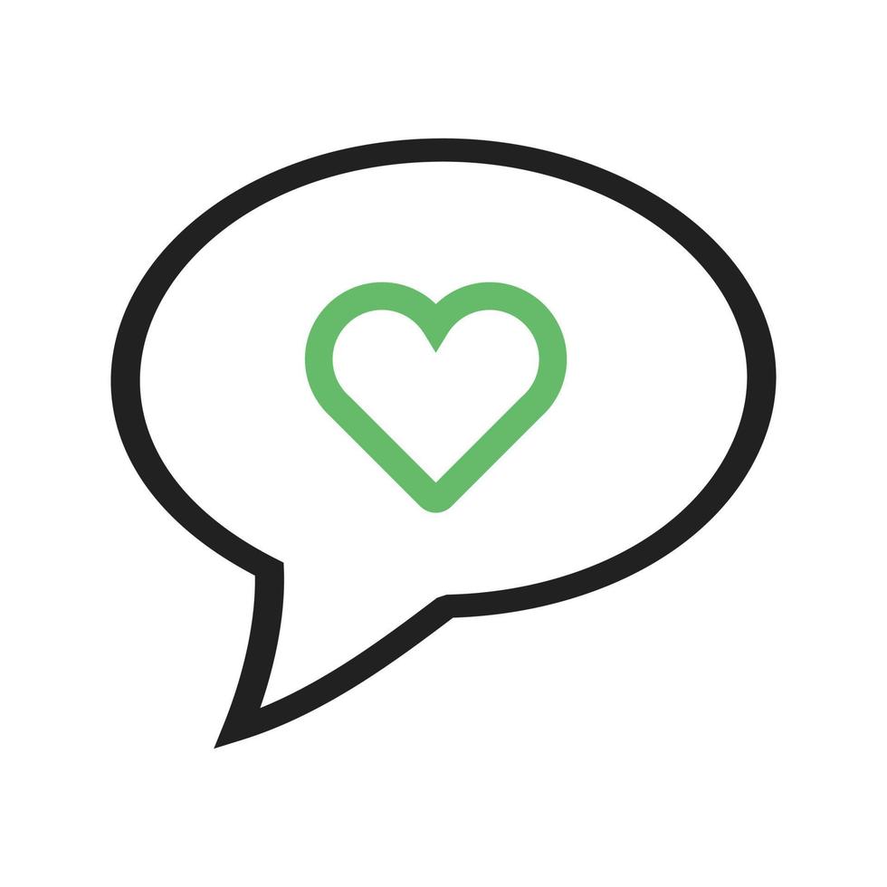 Chat bubble Line Green and Black Icon vector