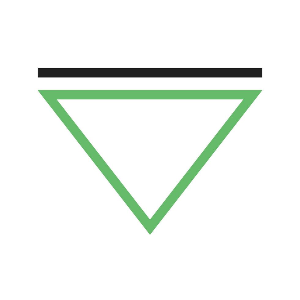 Arrow Down Line Green and Black Icon vector