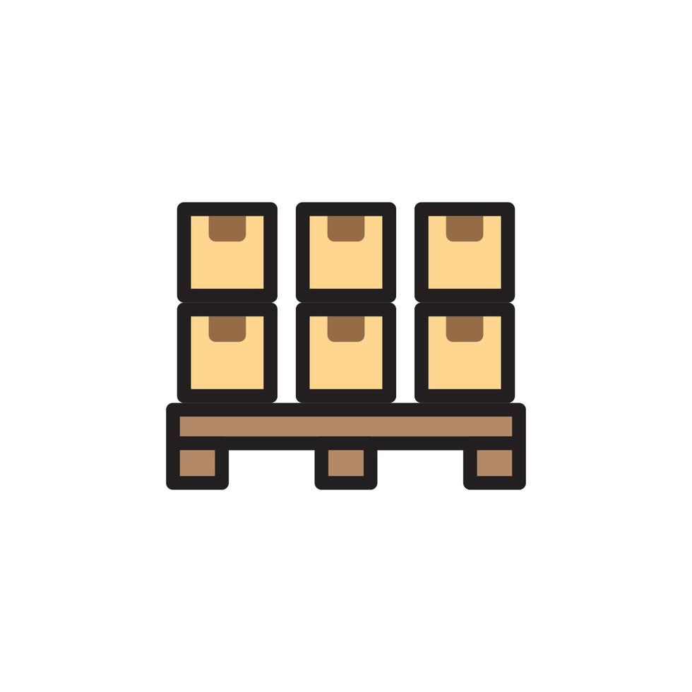 Boxes on a Pallet Icon EPS 10 vector