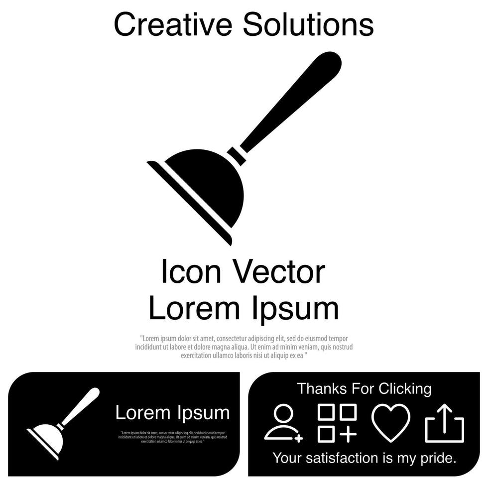Toilet Suction Tool Icon EPS 10 vector