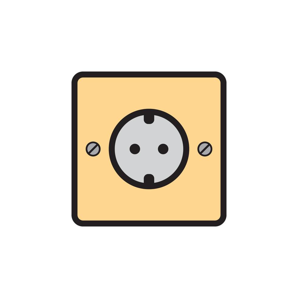 toma de corriente enchufar icono eps 10 vector