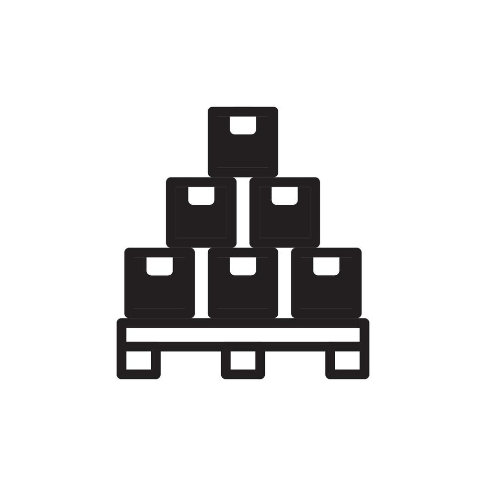 Boxes on a Pallet Icon EPS 10 vector