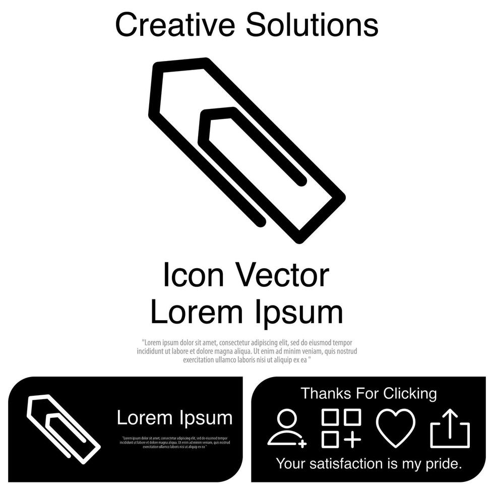 Paper Clip Icon EPS 10 vector