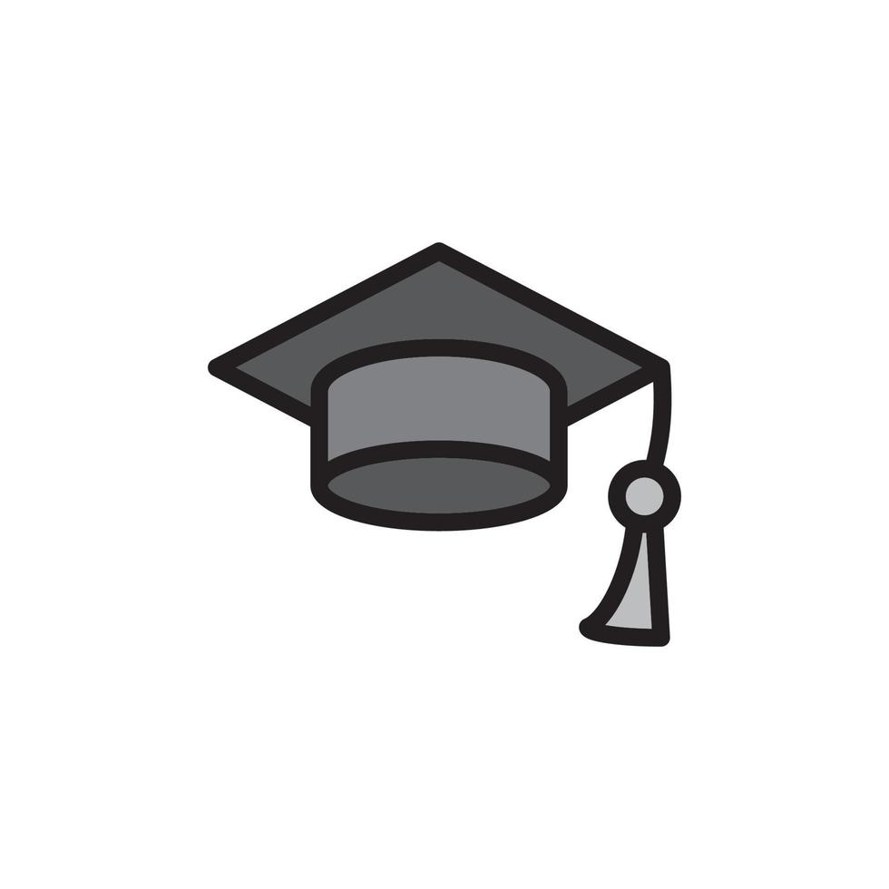 gorra de graduación icono eps 10 vector