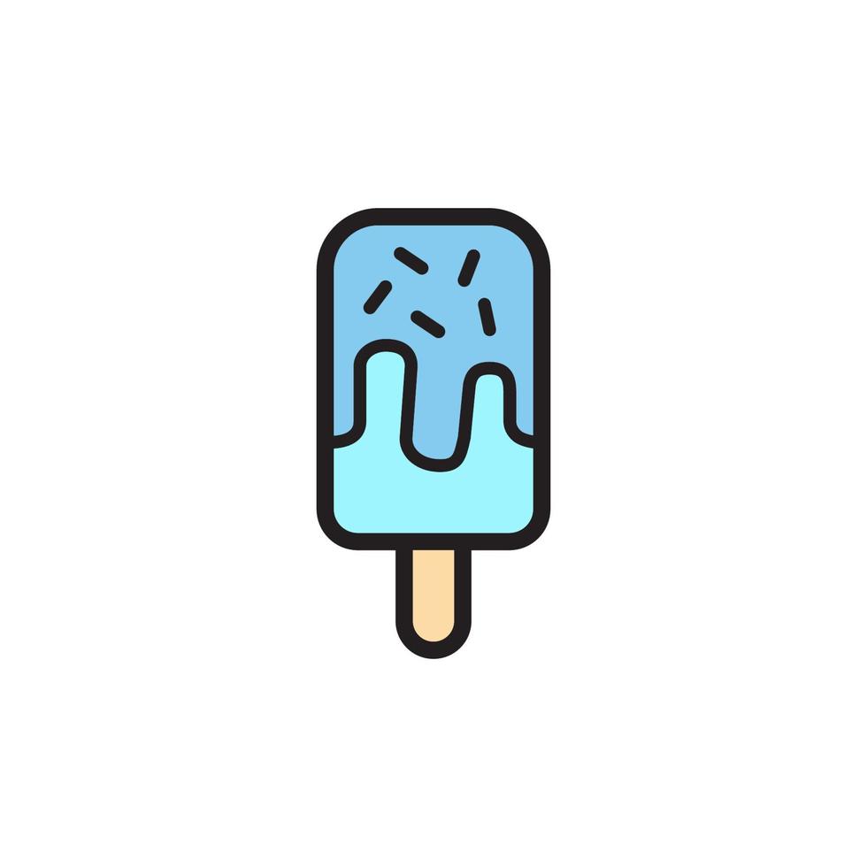 helado, icono de cono de hielo eps 10 vector