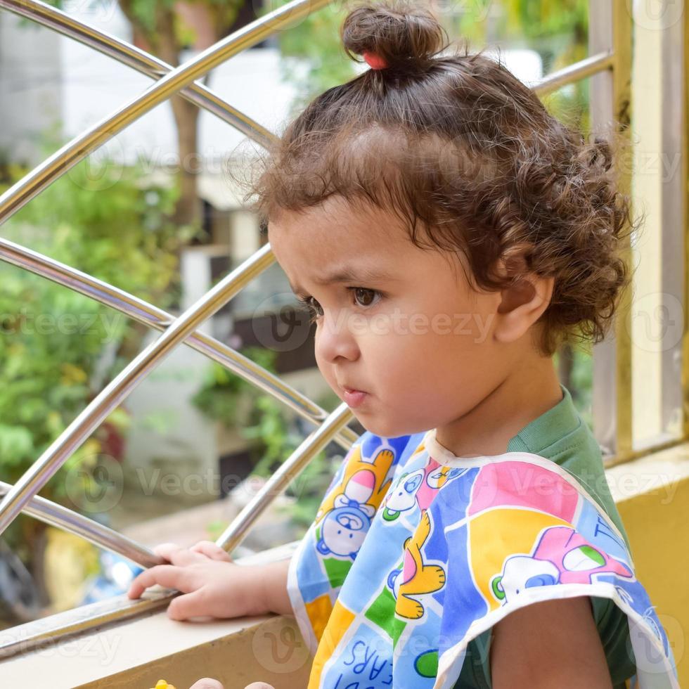 Cute little boy Shivaay at home balcony during summer time, Sweet little boy photoshoot during day light, Little boy enjoying at home during photo shoot