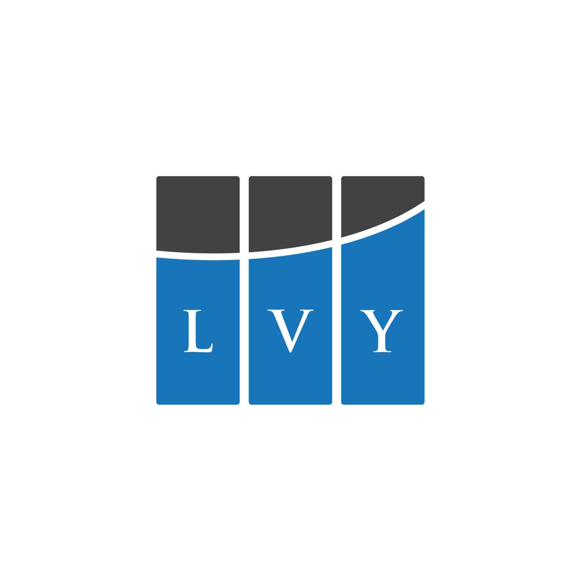 LVY letter logo design on WHITE background. LVY creative initials