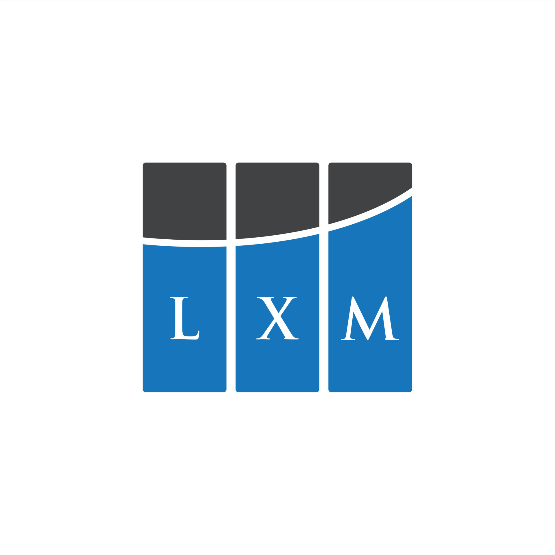 LXM letter logo design on WHITE background. LXM creative initials ...