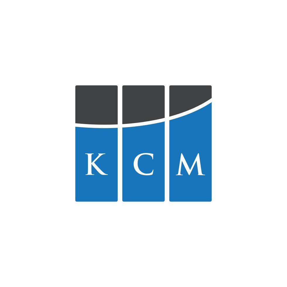KCM letter logo design on WHITE background. KCM creative initials letter logo concept. KCM letter design. vector