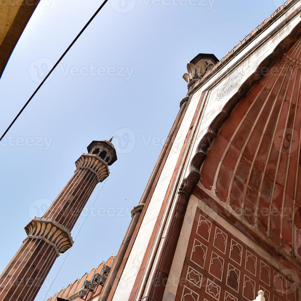 Architectural detail of Jama Masjid Mosque, Old Delhi, India, The spectacular architecture of the Great Friday Mosque Jama Masjid in Delhi 6 during Ramzan season, the most important Mosque in India photo