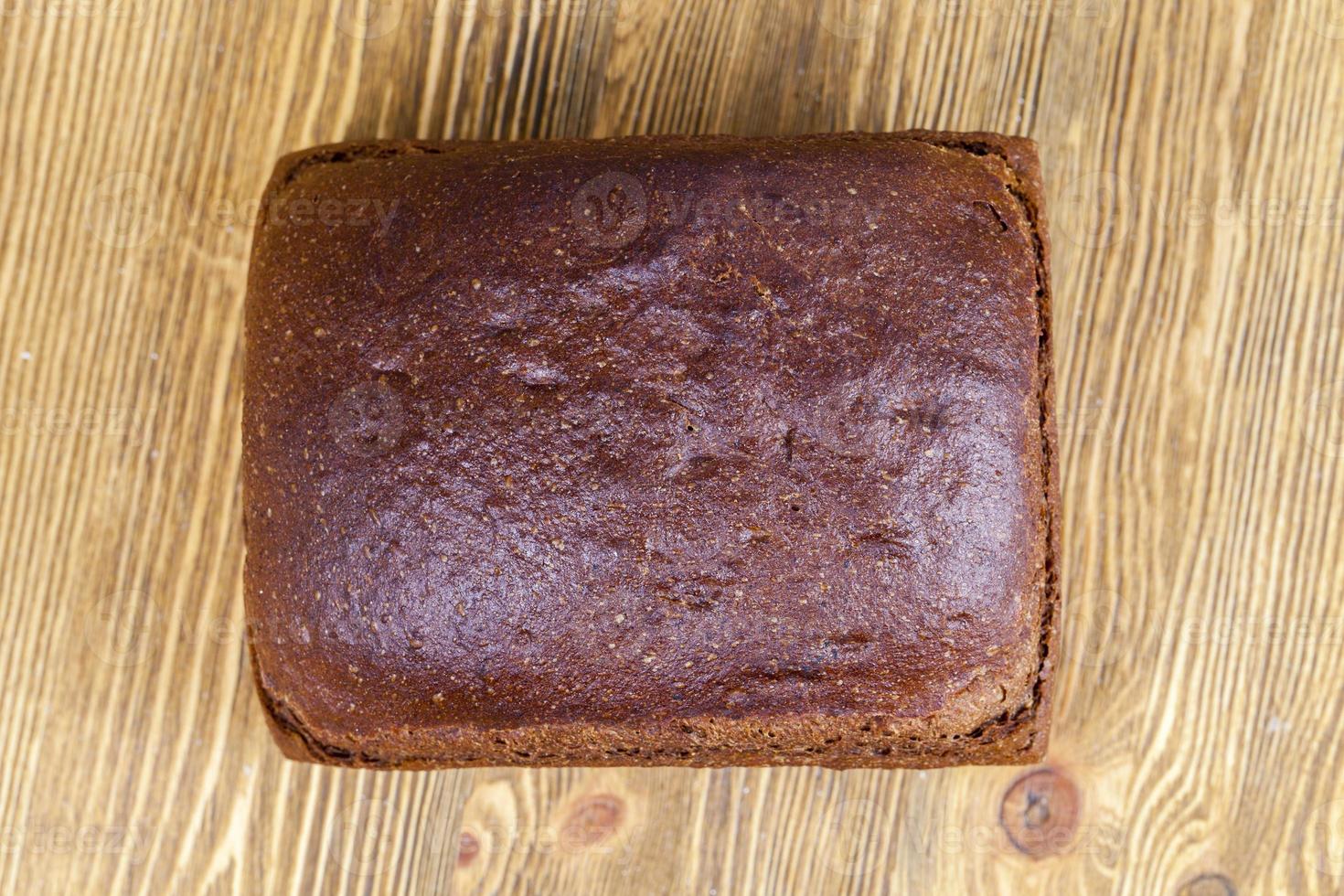 Black bread close up photo