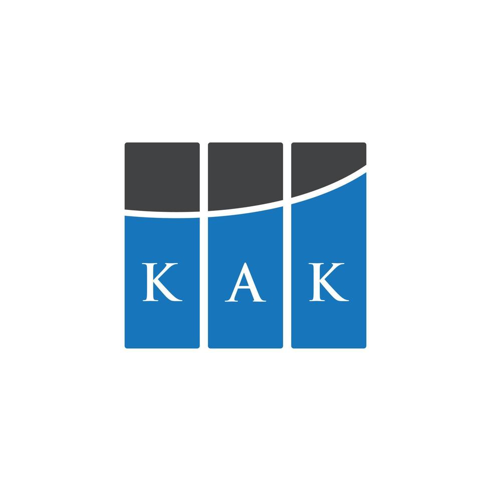 KAK letter logo design on WHITE background. KAK creative initials letter logo concept. KAK letter design. vector