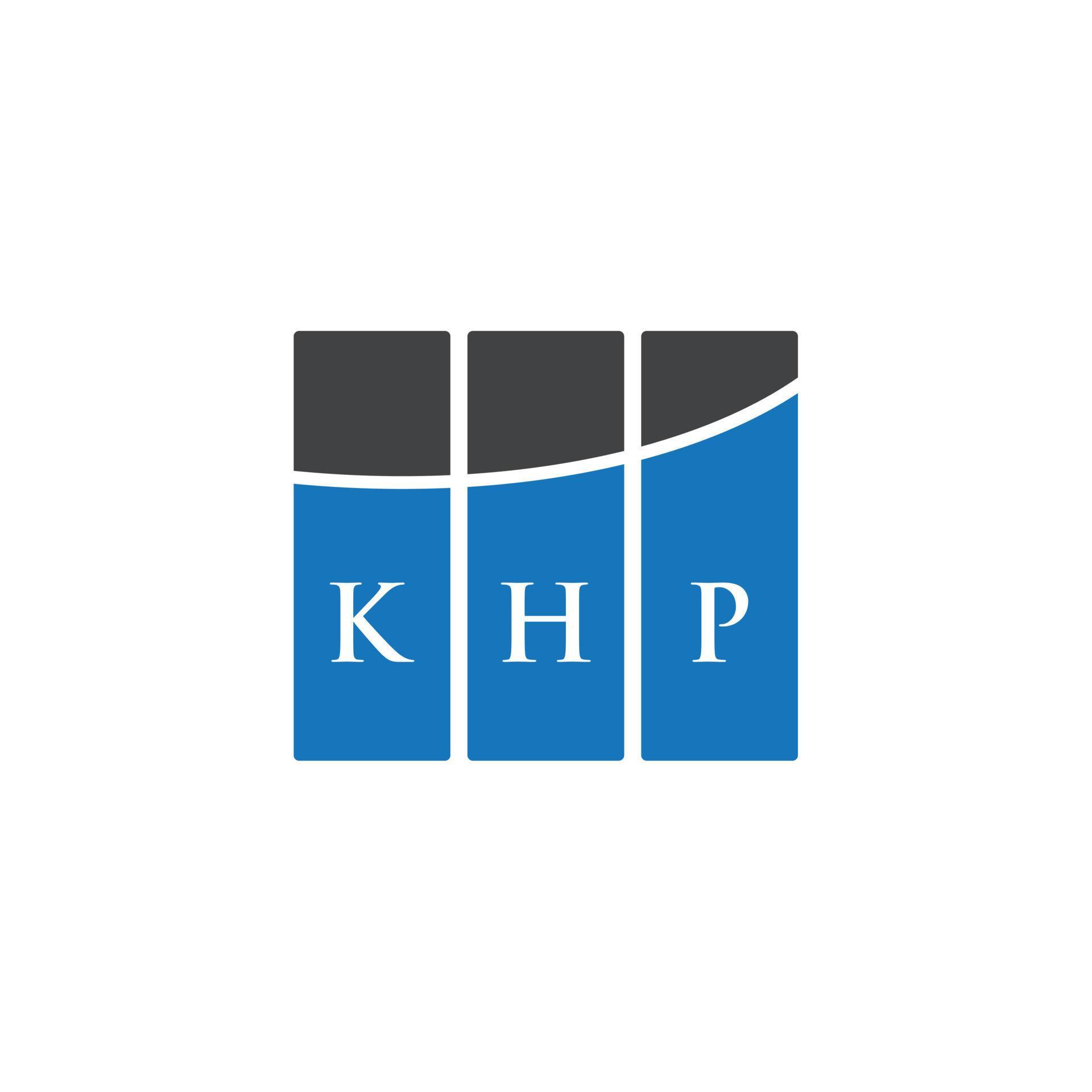 KHP letter design.KHP letter logo design on WHITE background. KHP