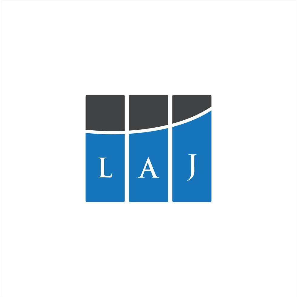 diseño de la letra laj.diseño del logotipo de la letra laj sobre fondo blanco. concepto de logotipo de letra de iniciales creativas laj. diseño de la letra laj.diseño del logotipo de la letra laj sobre fondo blanco. yo vector