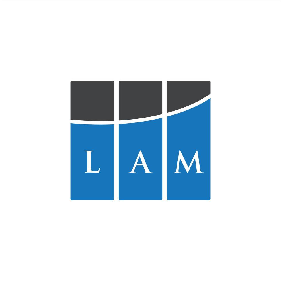 LAM letter design.LAM letter logo design on WHITE background. LAM creative initials letter logo concept. LAM letter design.LAM letter logo design on WHITE background. L vector