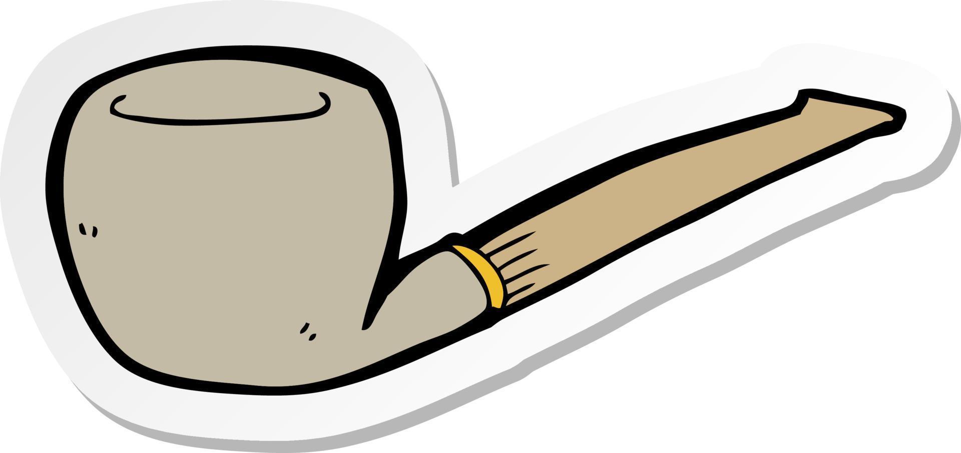 sticker of a cartoon pipe vector