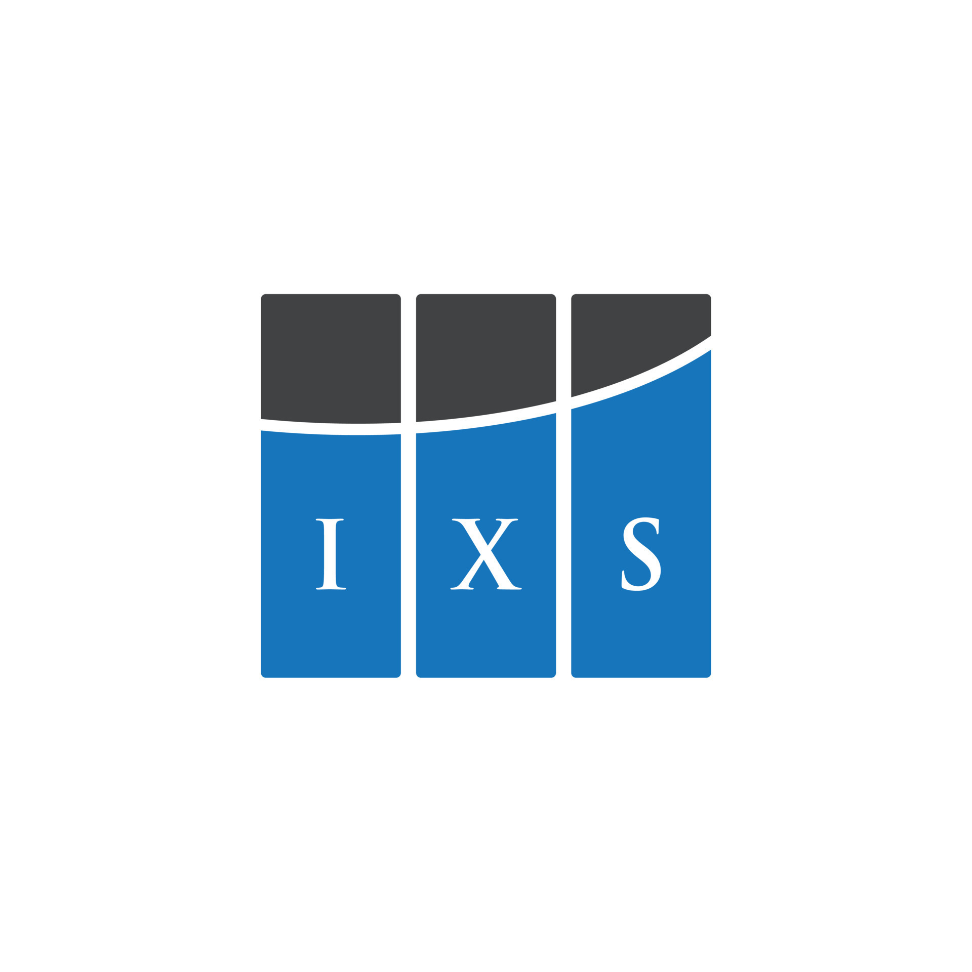 IXS letter logo design on WHITE background. IXS creative initials