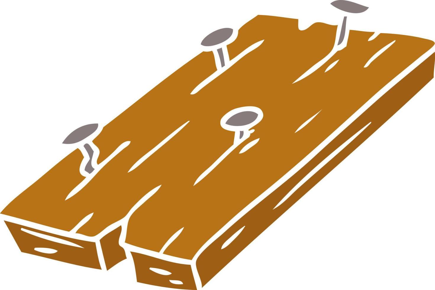 cartoon doodle of nails in a board vector