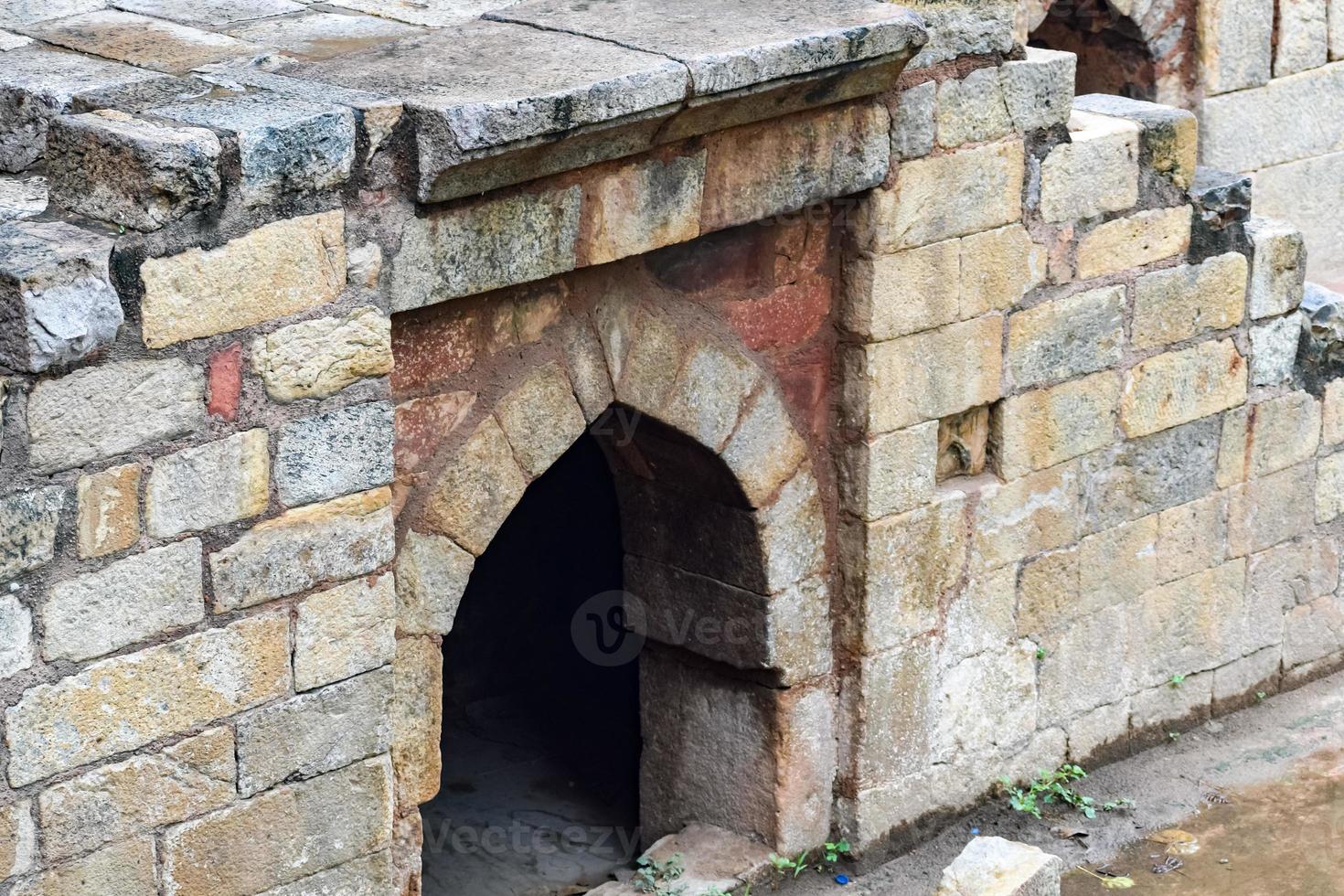 Mughal Architecture inside Lodhi Gardens, Delhi, India, Beautiful Architecture Inside the The Three-domed mosque in Lodhi Garden is said to be the Friday mosque for Friday prayer, Lodhi Garden Tomb photo