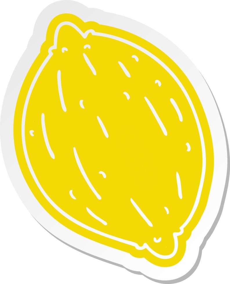 cartoon sticker of a single walnut vector