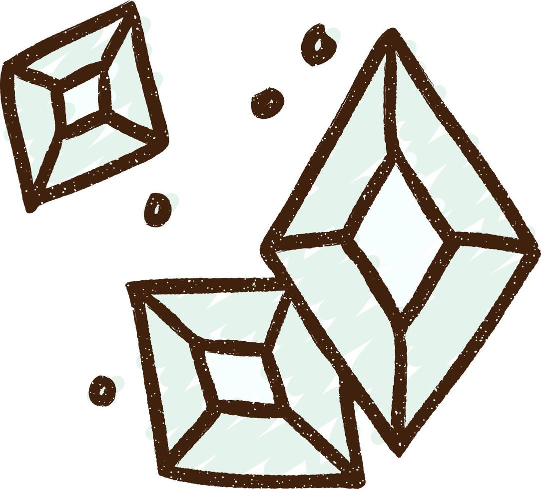 dibujo de tiza de diamantes vector
