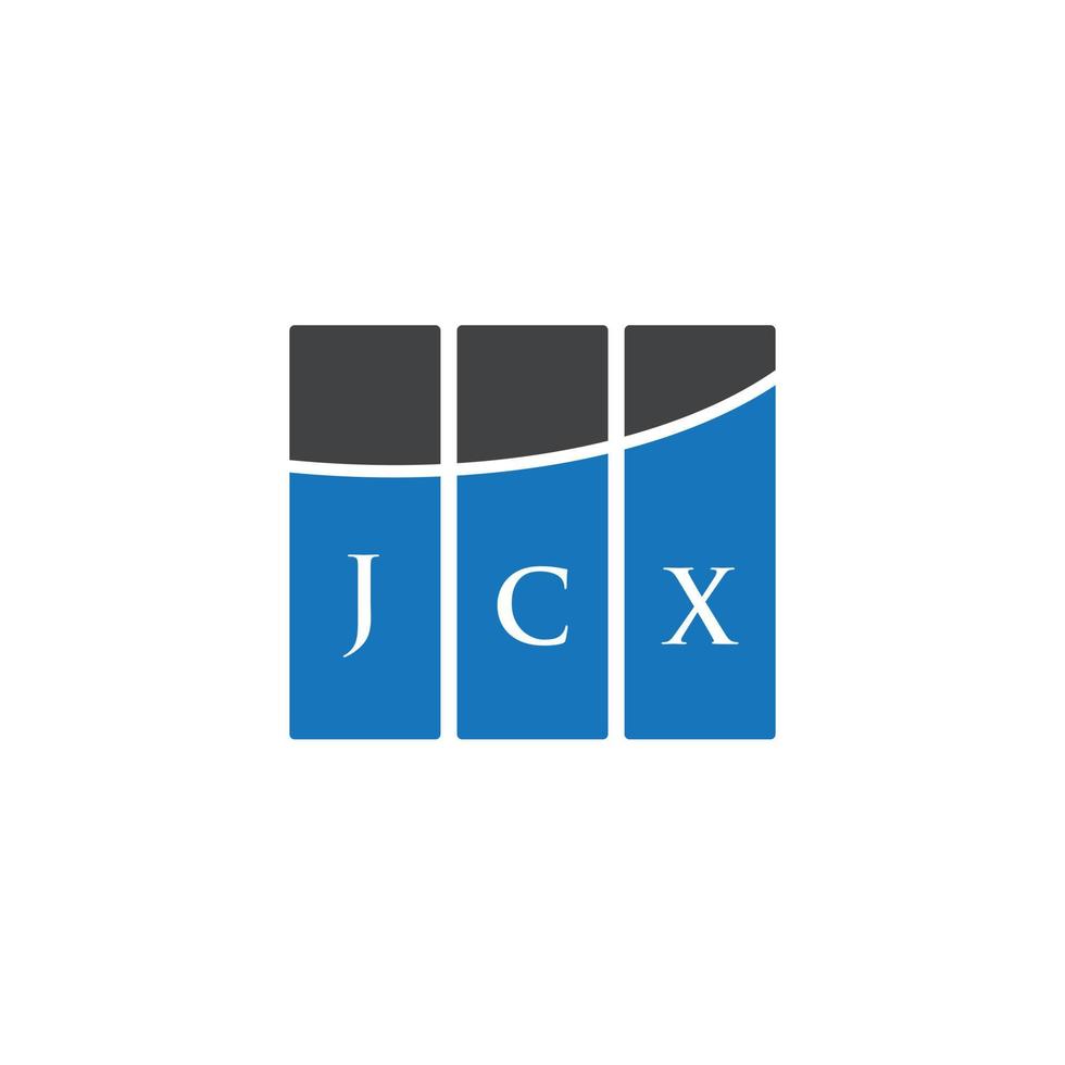 JCX letter logo design on WHITE background. JCX creative initials letter logo concept. JCX letter design. vector