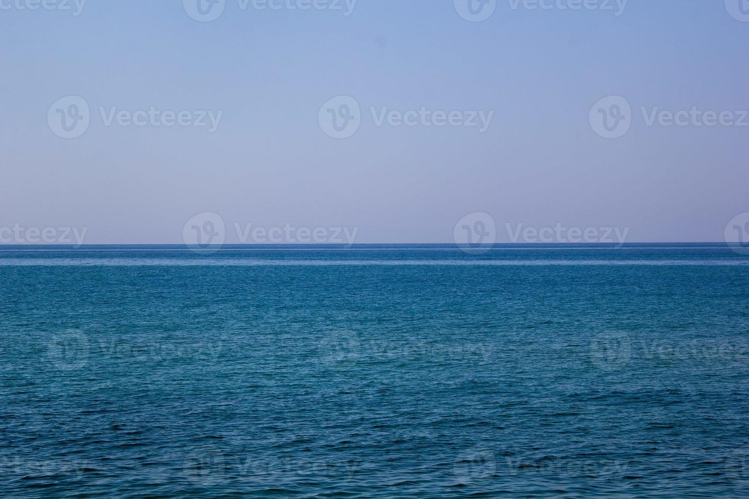 Landscape of sea horizon seascape under blue sky photo