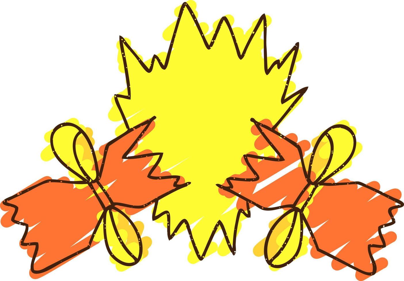 Christmas Cracker Chalk Drawing vector