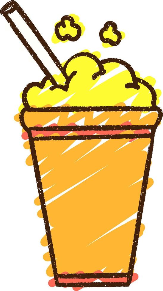 Iced Drink Chalk Drawing vector