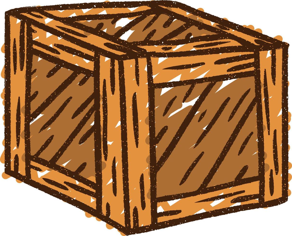 Crate Chalk Drawing vector