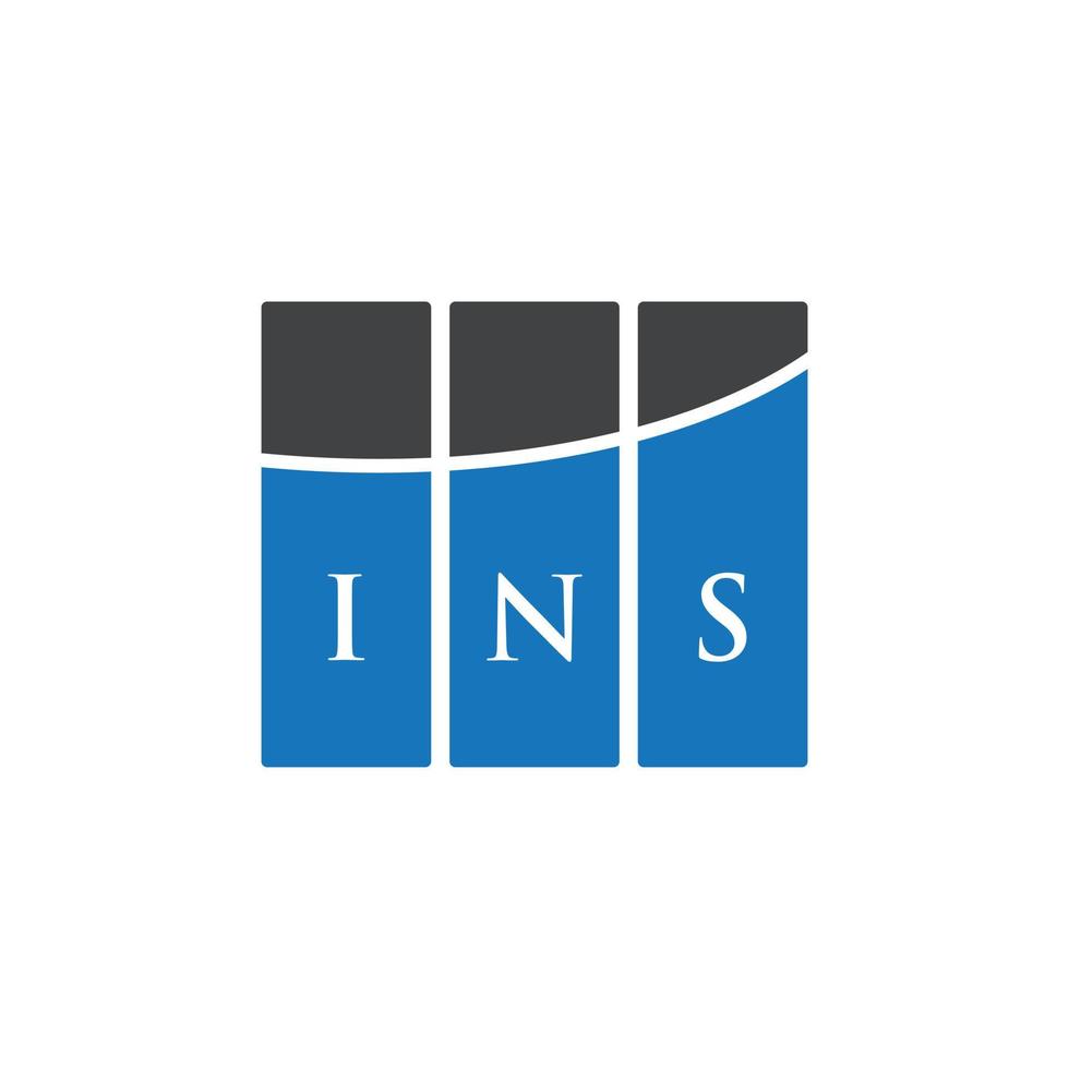 NS creative initials letter logo concept. INS letter design.INS letter logo design on WHITE background. INS creative initials letter logo concept. INS letter design. vector