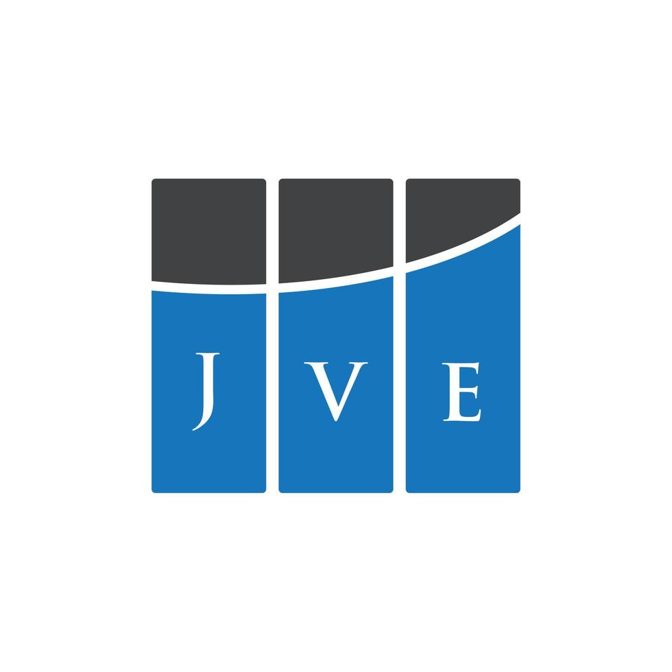 diseño de logotipo de letra jve sobre fondo blanco. concepto de logotipo de letra de iniciales creativas jve. jve diseño de letras. vector