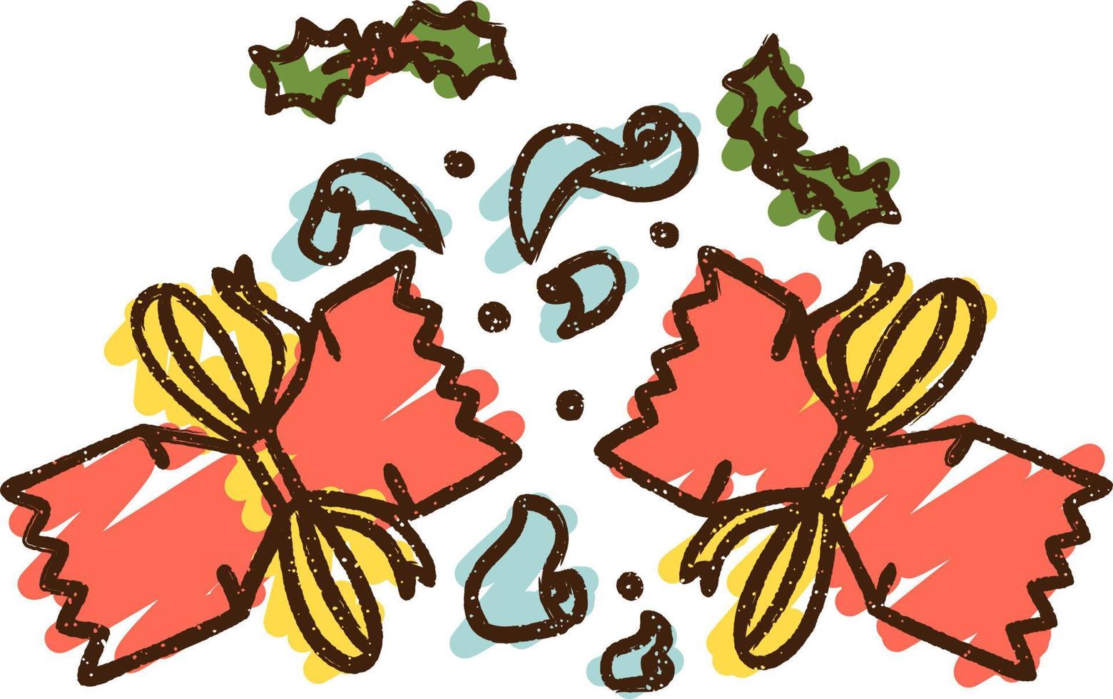 Christmas Cracker Chalk Drawing vector