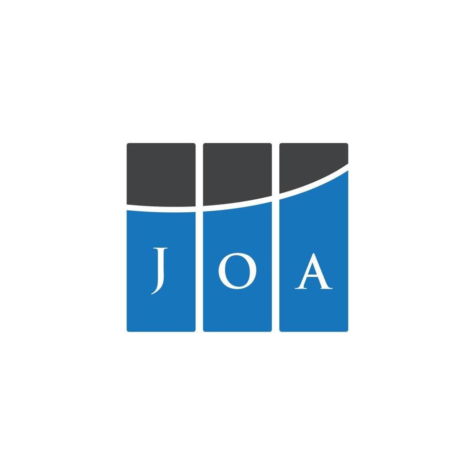 diseño del logotipo de la letra joa sobre fondo blanco. concepto del logotipo de la letra de las iniciales creativas de joa. diseño de letras joa. vector