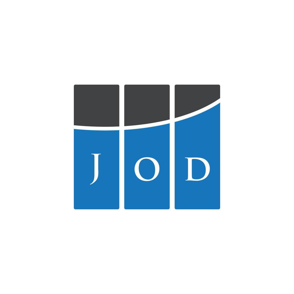 diseño de logotipo de letra jod sobre fondo blanco. concepto de logotipo de letra de iniciales creativas jod. diseño de letras jod. vector