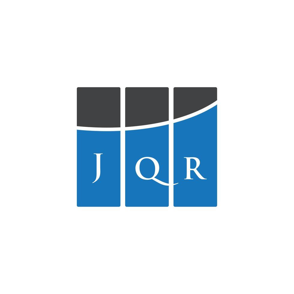 JQR letter logo design on WHITE background. JQR creative initials