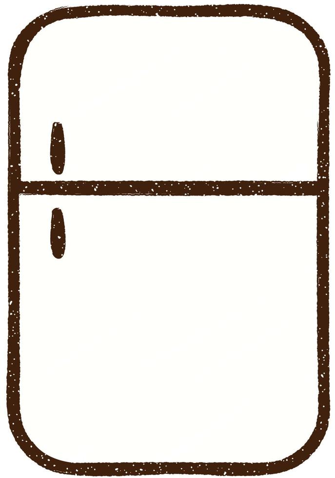 Refrigerator Chalk Drawing vector