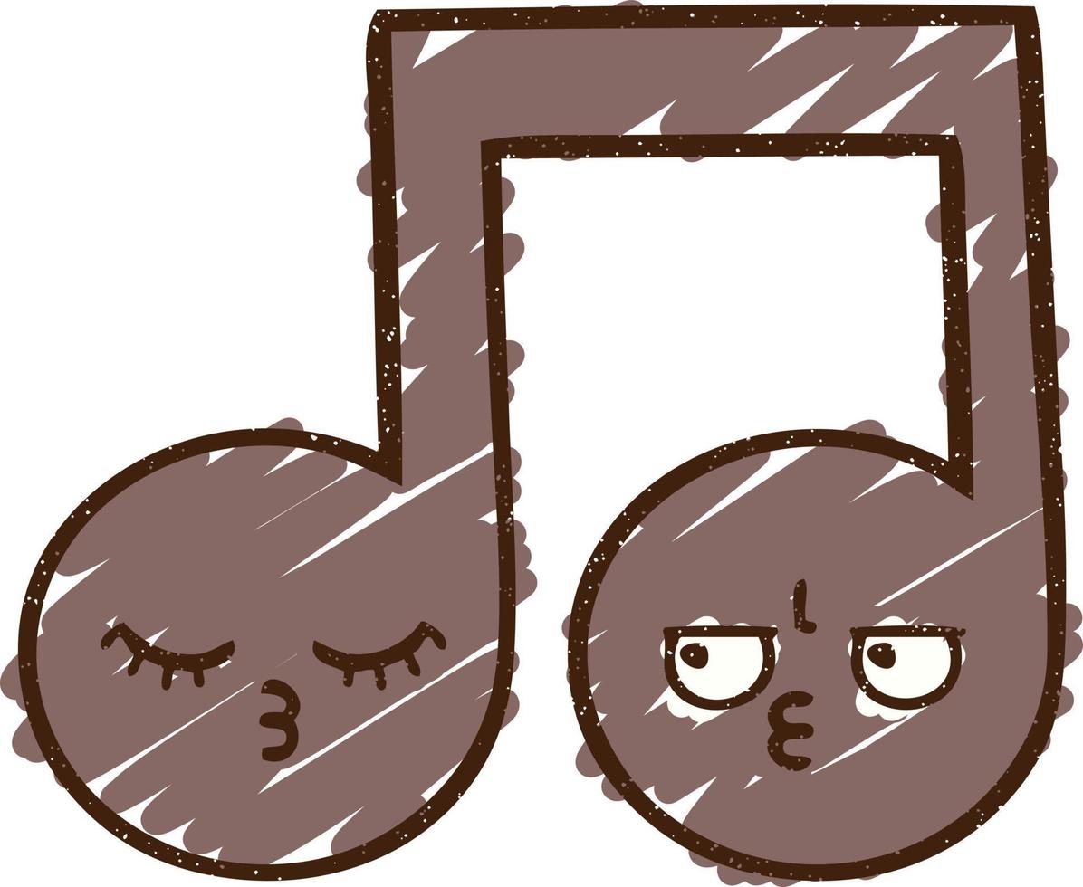 Musical Notes Chalk Drawing vector